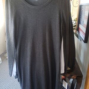 Calvin Klein knee length dark grey sweater dress. Sz 8.